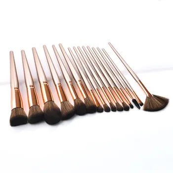 

15PCS Makeup Brush Set Eyeshadow Eyeliner Lip Wooden Cosmetic Tools Kit Power Foundation Blush Makeup Tool