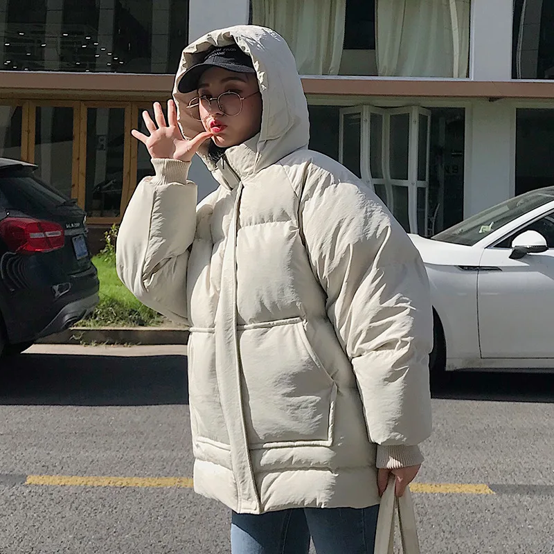 

INS Super Fire down Coat Women's Large Size Loose-Fit Students Korean-style Short Cotton-padded Clothes Men's Couple Clothes dow