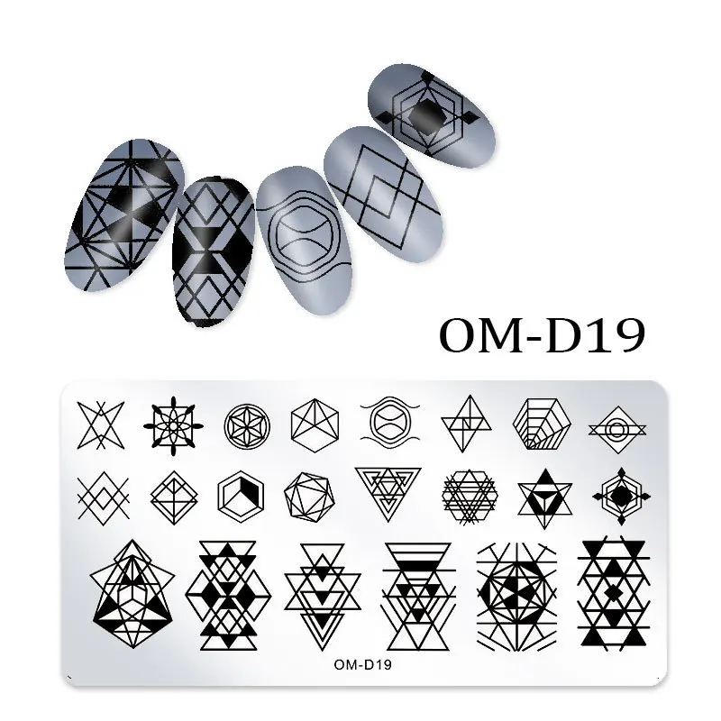 67 Kinds of Stencil Stamping Plates with Animal Plant/Christmas/Pattern/Flower/Symbol/Nature/Creative/Abstract for Lady to Print 5