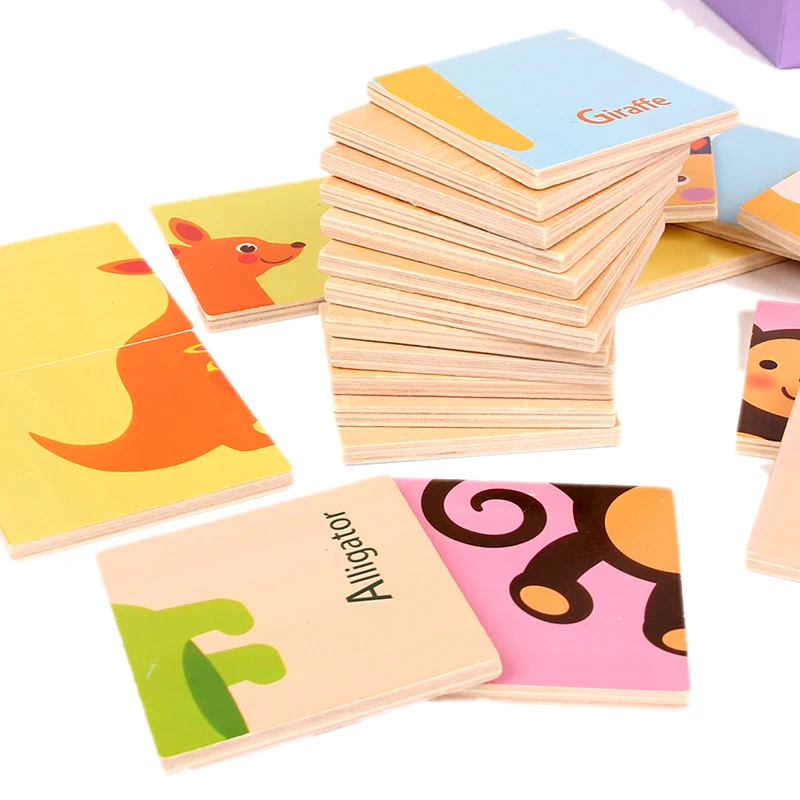 Children's wooden puzzle 6 * 4 pieces large puzzle animal traffic farm 3d personalized gift early education cognitive puzzle