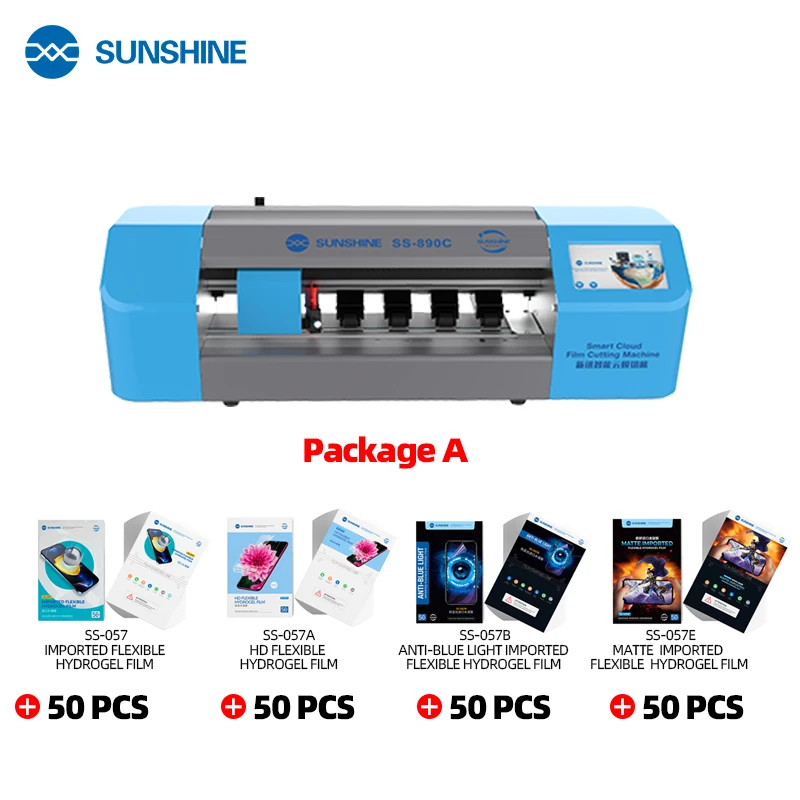 Sunshine SS-890C Auto Film Cutting Machine Hydraulic Screen Protect Film Cutter For Phone Tablet Front Glass Back Cover Cut Tool 2