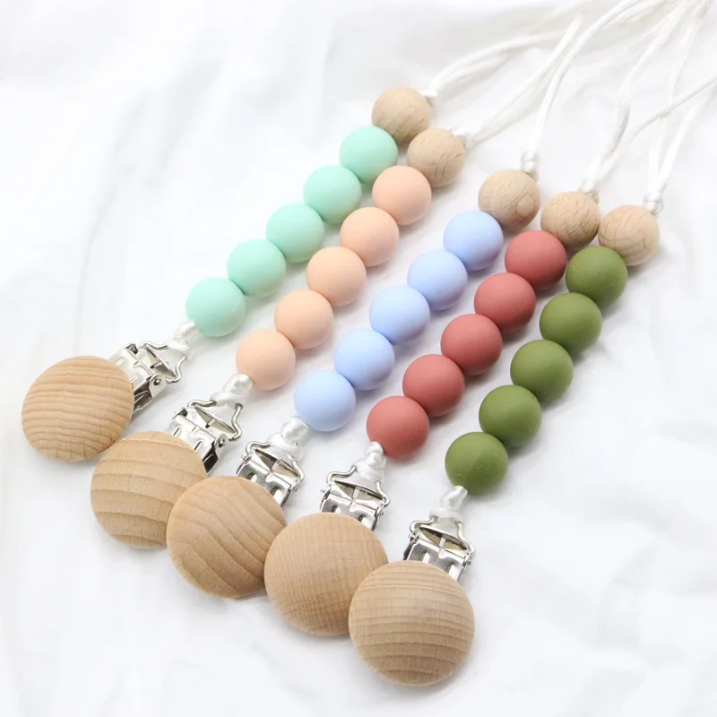 BPA-free Pacifier Chain Food Grade Silicone Nipple Anti-drop Baby Molar Toy Tooth Gum DIY Handmade | Мать и ребенок