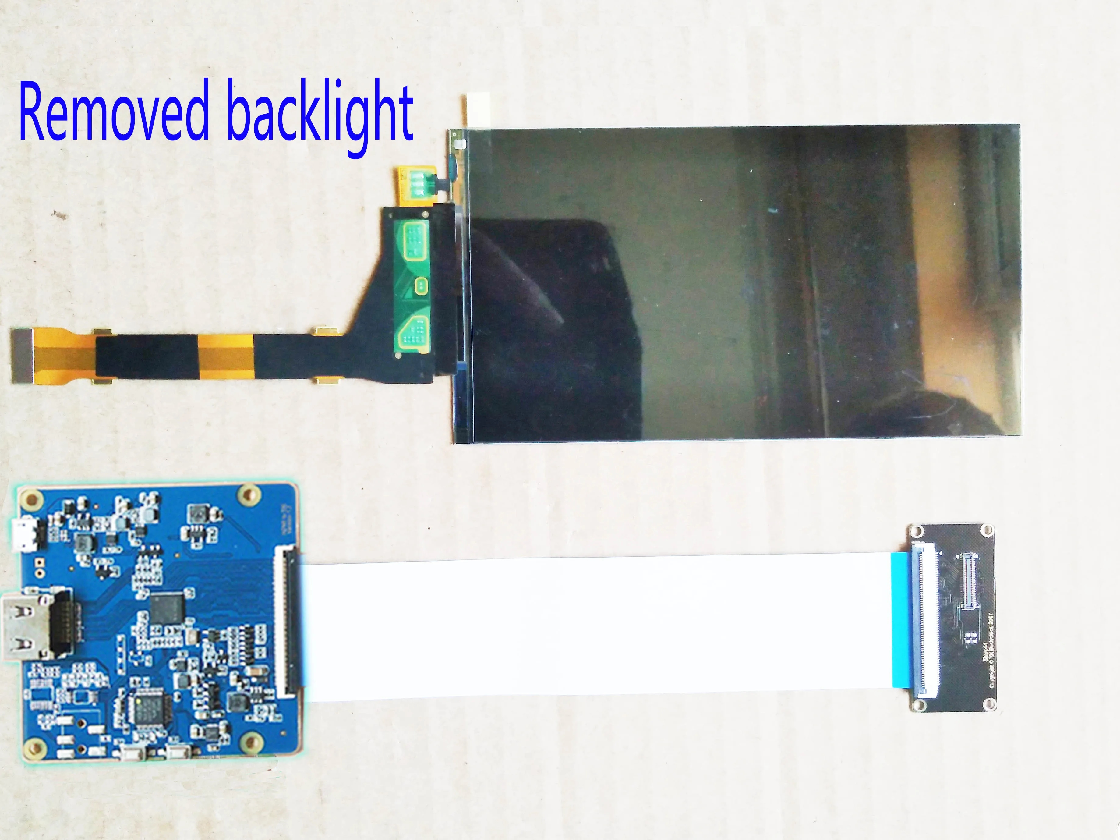 5.5 60hz no BL 5,5/6 дюймов 2K HDMI ips lcd комплект 1440*2560 MIPI к HDMI дисплей комплект для 3d принтера DIY проектор второй дисплей Raspberry Pi - Цвет: 5.5 60hz no BL
