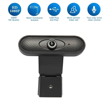 

Computer PC Laptop 2MP USB2.0 Webcam 1080P HD Camera with Microphone For Home USB Web Cam, Widescreen Video