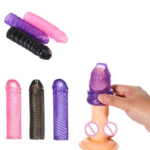 Reutilizable del condón y Spike puntos funda de pene para adulto sexo para los hombres dildo pene manga de bombeo pene penes juguetes sexuales eróticos tienda