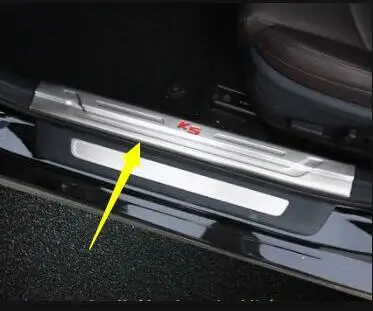 19 для Kia K5 приветственные подножки из нержавеющей стали специальные пороговые украшения Аксессуары - Цвет: Inside