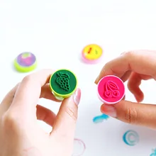 Детский день игрушка печать набор канцелярских принадлежностей мультфильм смайлик штамп награда печать детского сада печатка деятельности отмечена печатью