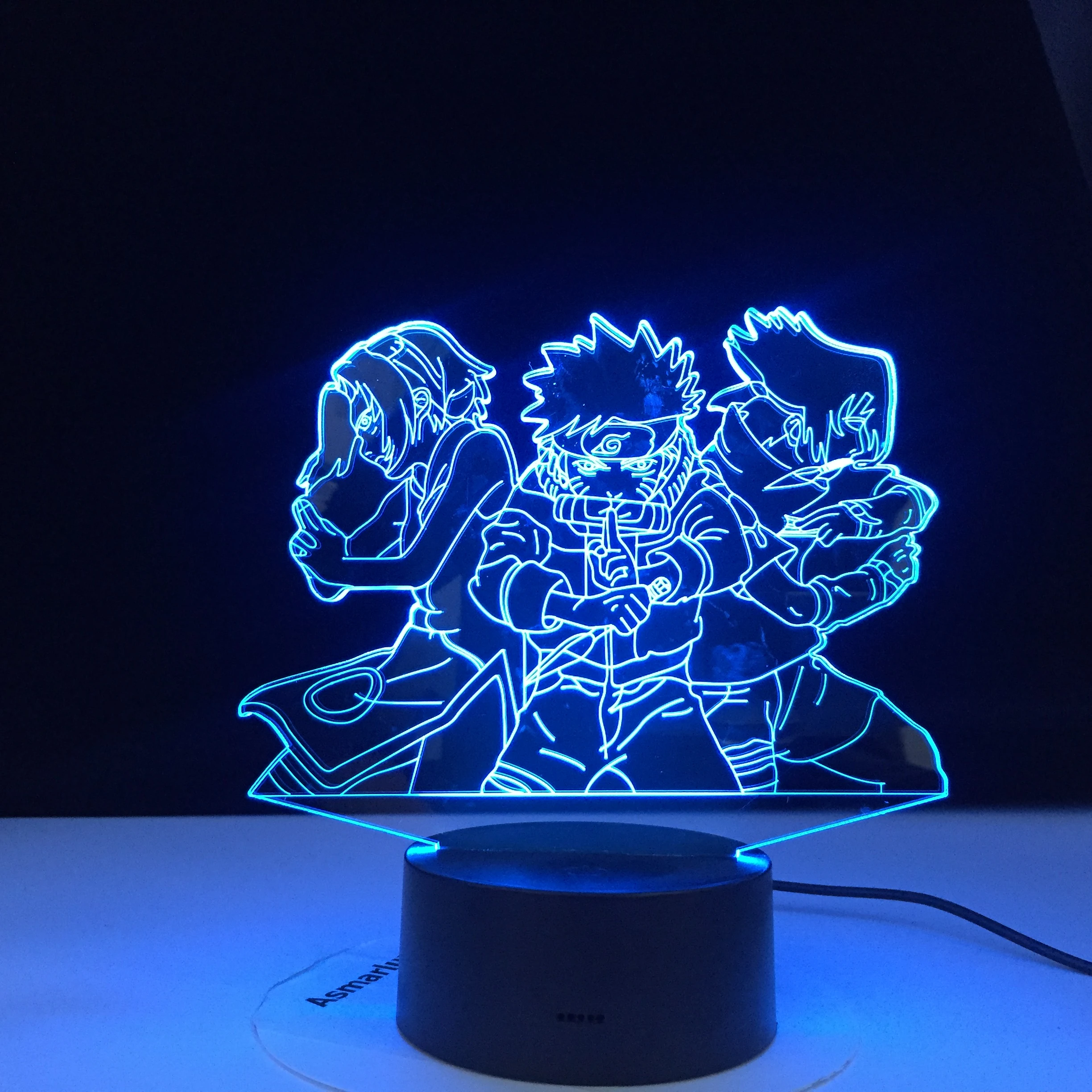 Naruto Team 3d Night Light Uzumaki Naruto Sasuke Sakura Figure Home Decoration Led Night Lamp Anime Gift For Kids Child Boys Led Night Lights Aliexpress
