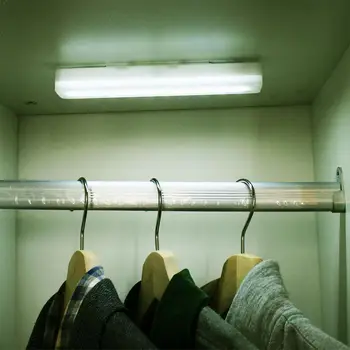 

LED Closet Light 10 LED Motion Sensor Under Cabinet Safe Bar For Wardrobe on Stick Light Lights Night Anywhere Light Hallwa G6P2