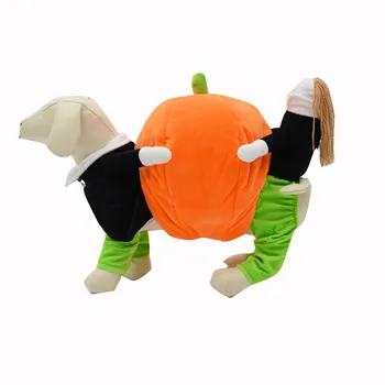 

Funny Halloween Pumpkin Costume Creative Personality Cute Four-legged Pumpkin Pet Dog Clothes Тыквенная форма одежды