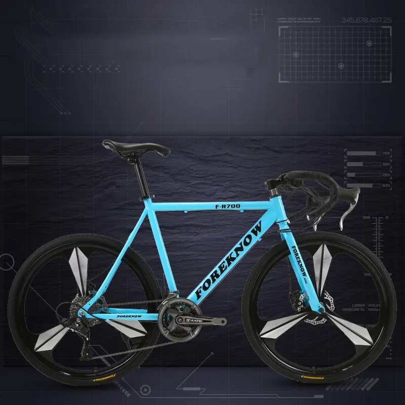 Cycling Bicycle Road Bike One Wheel 27 Speed Bend Fixed Gear Adult Double Disc Brake Solid Tire Student Cycling Bicycle Road Bike One Wheel 27 Speed Bend Fixed Gear Adult Double Disc Brake Solid Tire Student