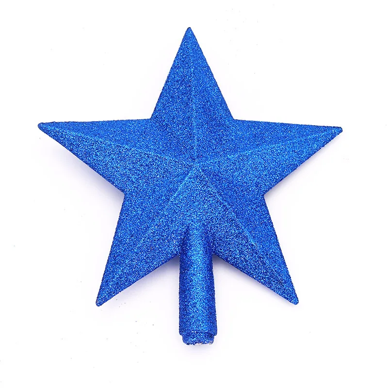 Christmas Tree Top Star Decorations Shiny Gold Powder Five-Pointed Star New Year's Ornament Merry Christmas Decorations