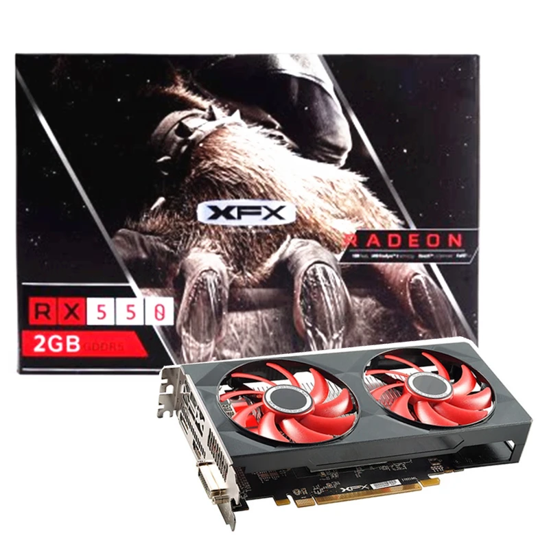 latest graphics card for pc 100% New XFX RX 550 2GB Graphics Cards GPU AMD Radeon RX550 2G Video Desktop PC Computer Game Videocards Screen Map VGA DVI HDMI gpu computer