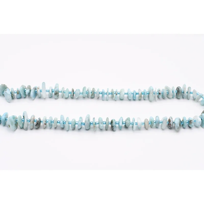 6-8mm  Natural Smooth Sea Grain Stone irregular  Spacer Beads For DIY Necklace Jewelry Making Loose 15