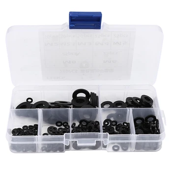 

250Pcs Nylon Washer Flat Washer Assortment Kit M2 M2.5 M3 M4 M5 M6 M8 Flat Plain Repair Washer Furniture Gasket Kit