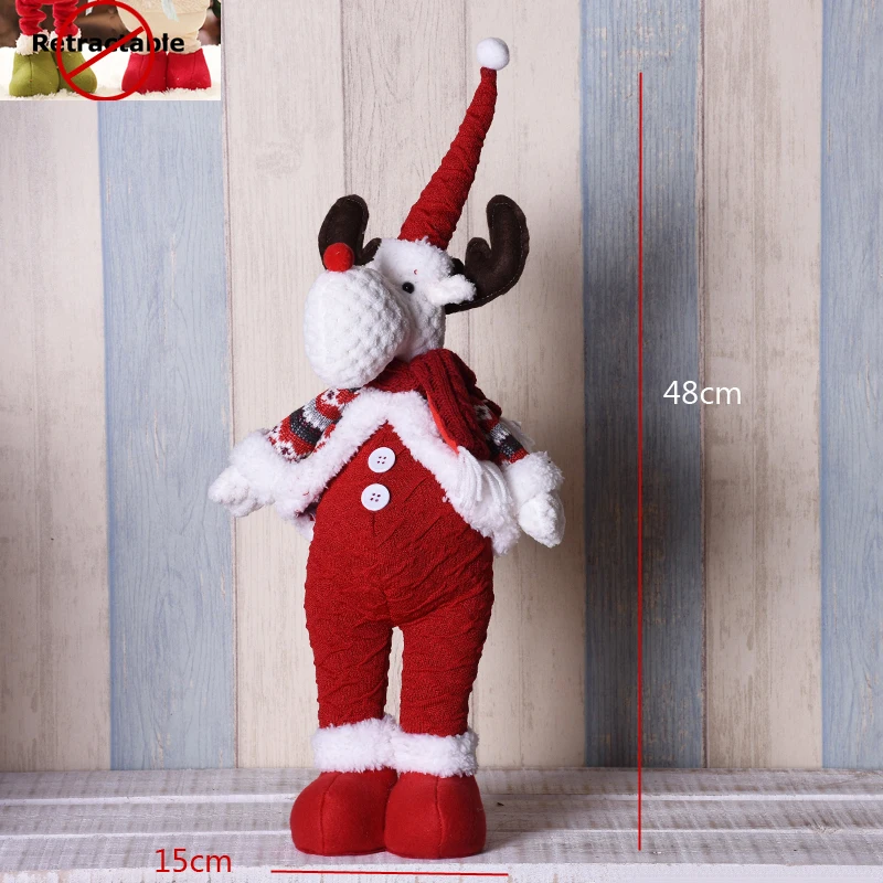 Рождественский подарок, тканевые куклы Санта-Клауса, снеговика, большие размеры, рождественские игрушки стоят под елкой, украшение, Adornos Navidad - Цвет: elk 247
