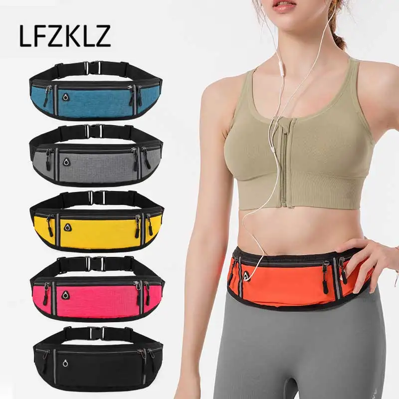 Multifunctional Sports Pocket Mini Fanny Pack For Men Women Portable USB Waist Waterproof Running Bag Accessories | Багаж и сумки