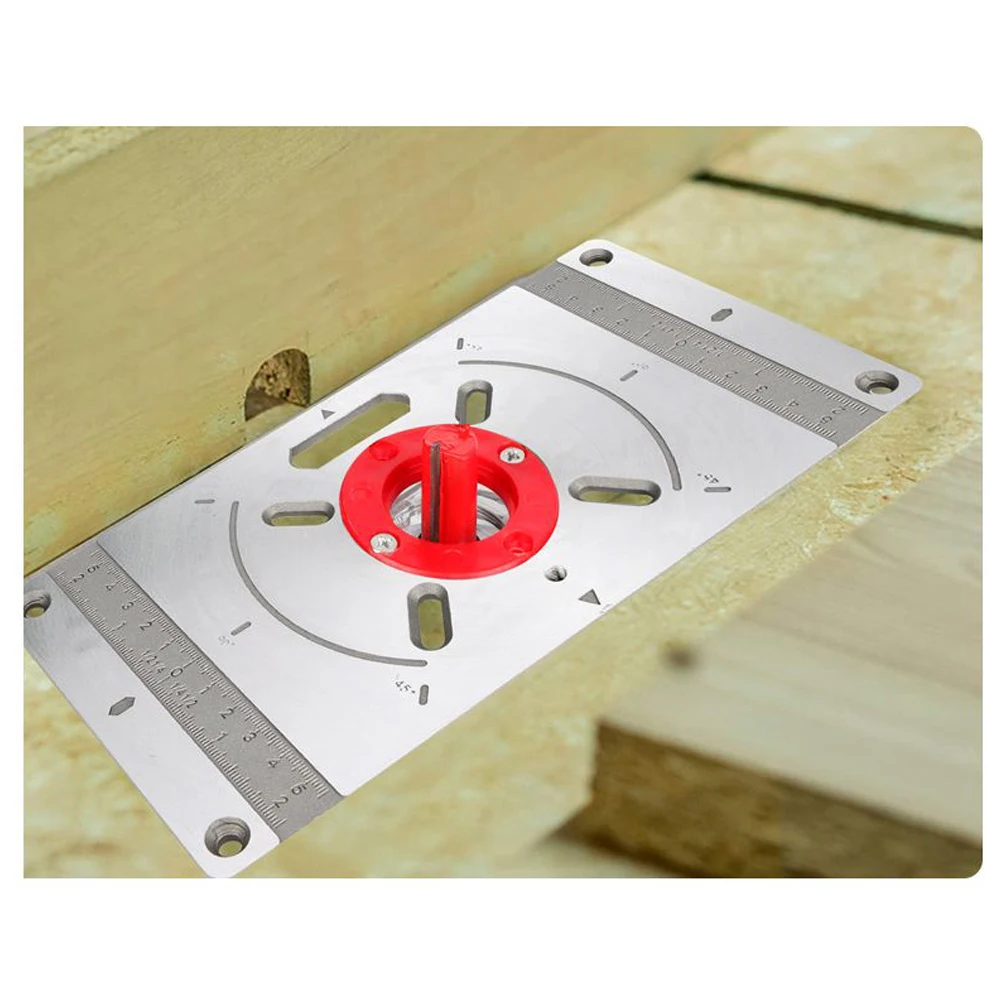 best woodworking bench Aluminum Alloy Router Table Insert Plate Trimming Machine Engraving Tool Flip Board with 4 Rings for Woodworking multi boring machine for wood
