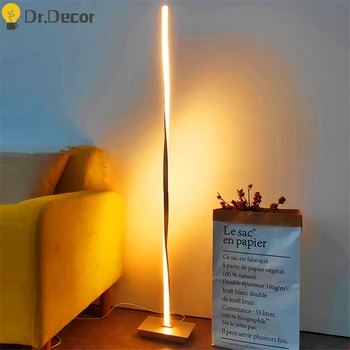 

Modern LED Dimming Floor Lamp Lighting Nordic Standing Lamps for Living Room Bedroom Office Wooden Decor Tall Lamp Floor Light
