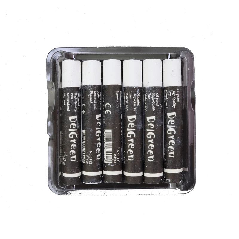 Oil Pastels DELGREEN Pearlescent Oil Painting Stick 6pcs