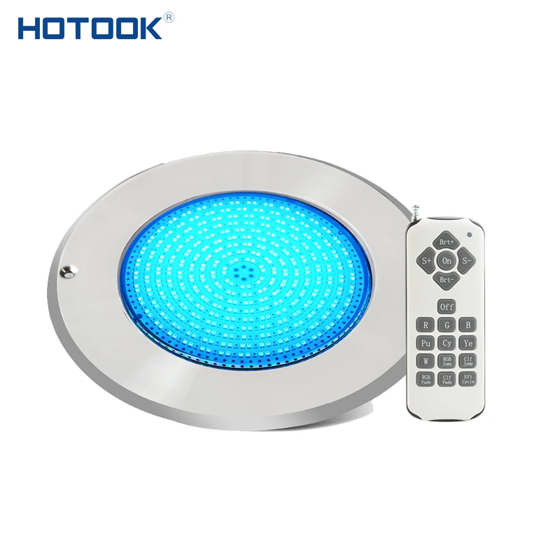 

HOTOOK Underwater Lights Resin Filled RGB LED Swimming Pool Light IP68 Stainless Steel Surface Mounted Focos Lamp
