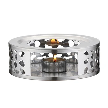 

Stainless Steel Tea Warmer Heater Candle Base Durable for Heat-Resistant Teapots LBShipping