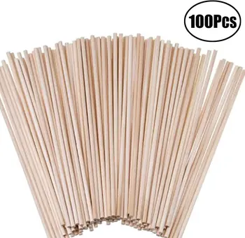 

Lvcky Unfinished Natural Wood Craft Dowel Rods 100 Pack (12 x 5/32 Inch)