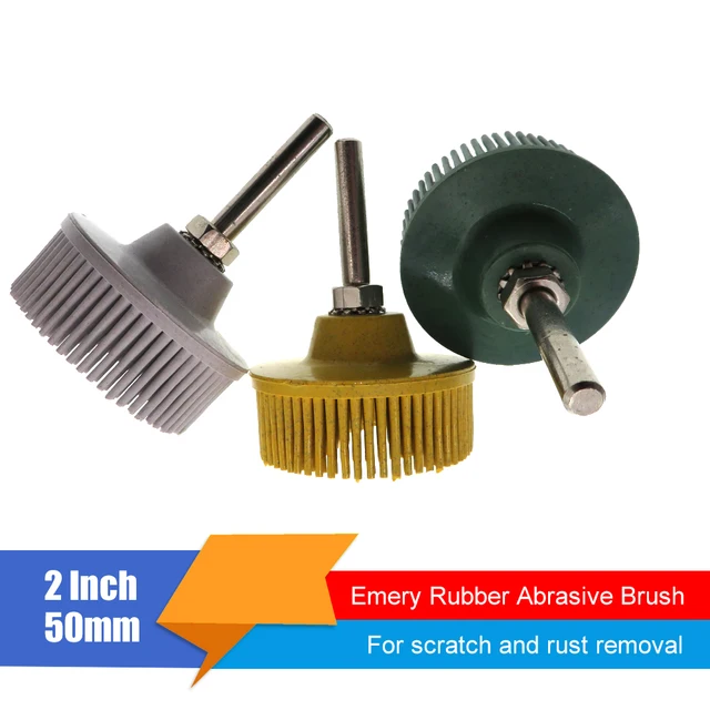Brass Steel Wire Wheel Polishing Deburring Paint Rust Removal Brush With 6mm Spindle