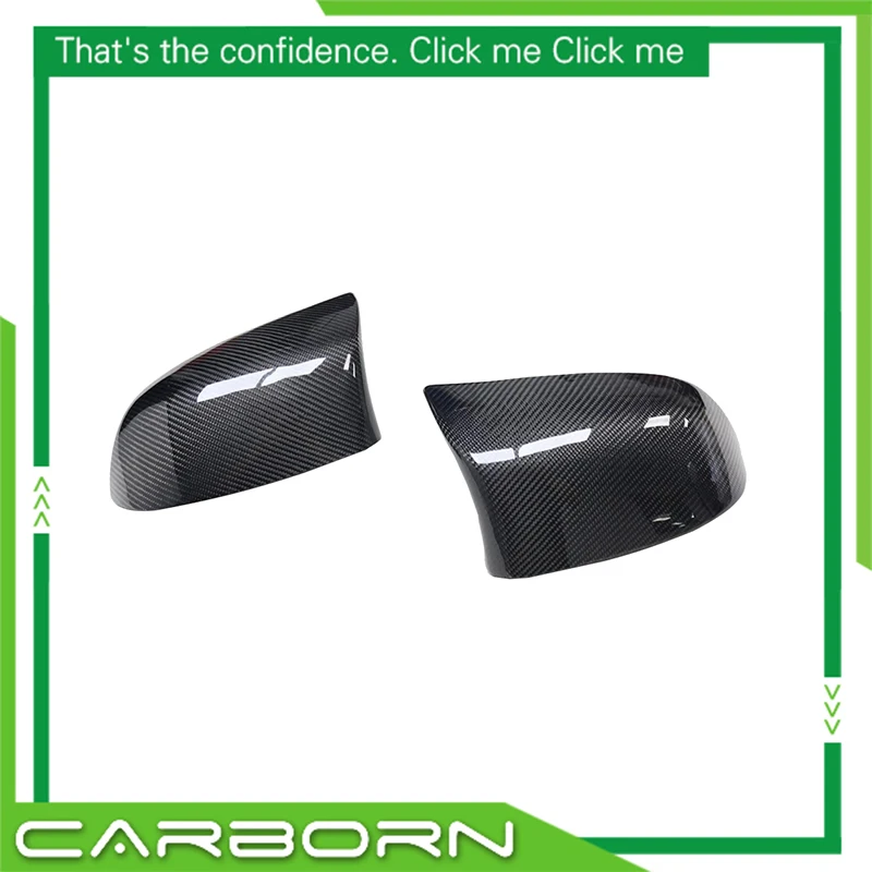 

ForBMW X Series F25 F26 F15 F16 2014-ON Add On/Replacement Type Gloss Black Carbon Fiber Body Side Rear View Mirror Cover