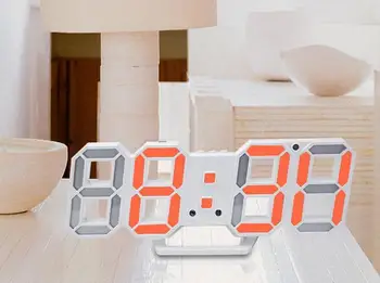 

3D Large LED Digital Wall Clock Date Time Celsius Nightlight Display Table Desktop Clocks Alarm Clock From Living Room