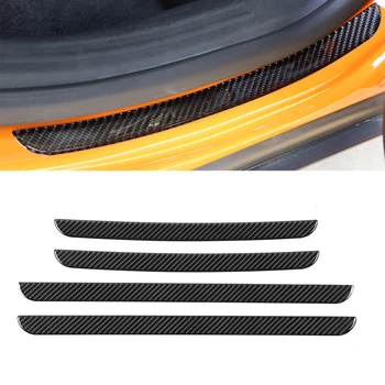 

Door Sill Scuff Plates Car Door Sill Protector Plant for Jeep Renegade 2015+ Car Interior Accessories Soft Carbon Fiber 4pcs