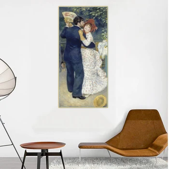 

Citon Pierre Auguste Renoir《Country Dance》Canvas Art Oil Painting Famous Art Poster Picture Wall Decor Home Interior Decoration
