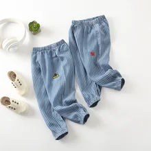 Детские джинсы в полоску; Детские летние джинсы из Tencel