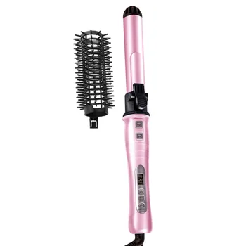 

1PC Portable Automatic Hair Curler Electric LCD Hair Curling Iron Household Hair Iron Rollers Salon Home Use with US Plug (Pink)