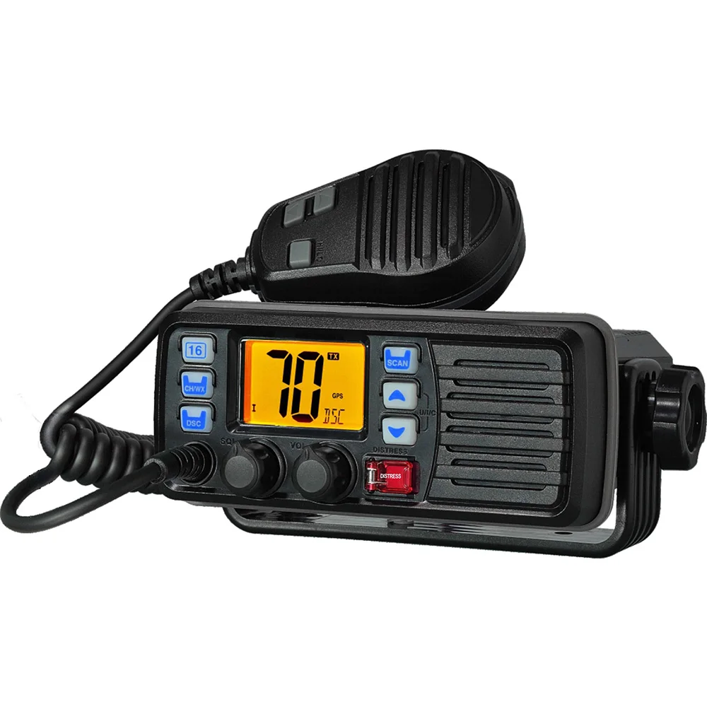 Recent RS-507M VHF Marine Radio With GPS Built In 25W Walkie talkie IP67 Waterproof Mobile Boat VHF Radio Station