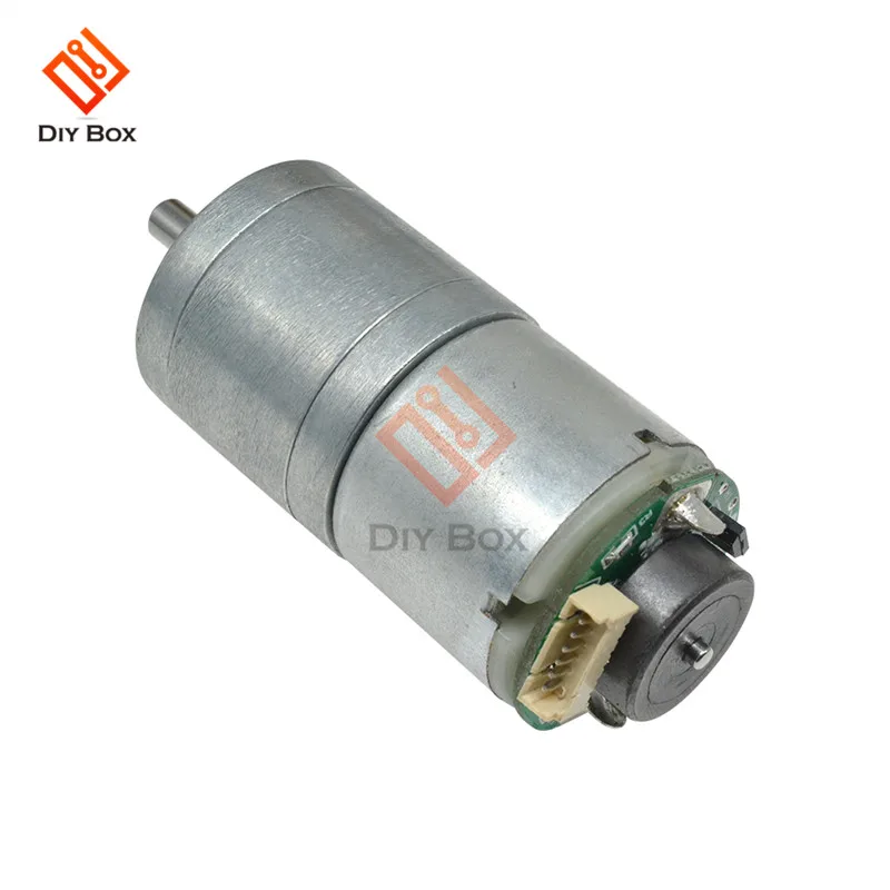 25GA-310 энкодер мотор-редуктор DC 12V высокий крутящий момент редуктор двигателя с металлическим зубчатым ящиком колеса для электронных игрушек