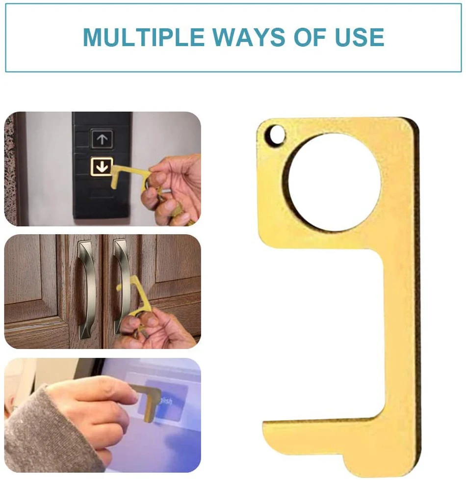 MARIE KM001 Portable Hygiene No-Touch EDC Door Opener Hand Antimicrobial Elevator Door handle Presser Tool 2020 New-3