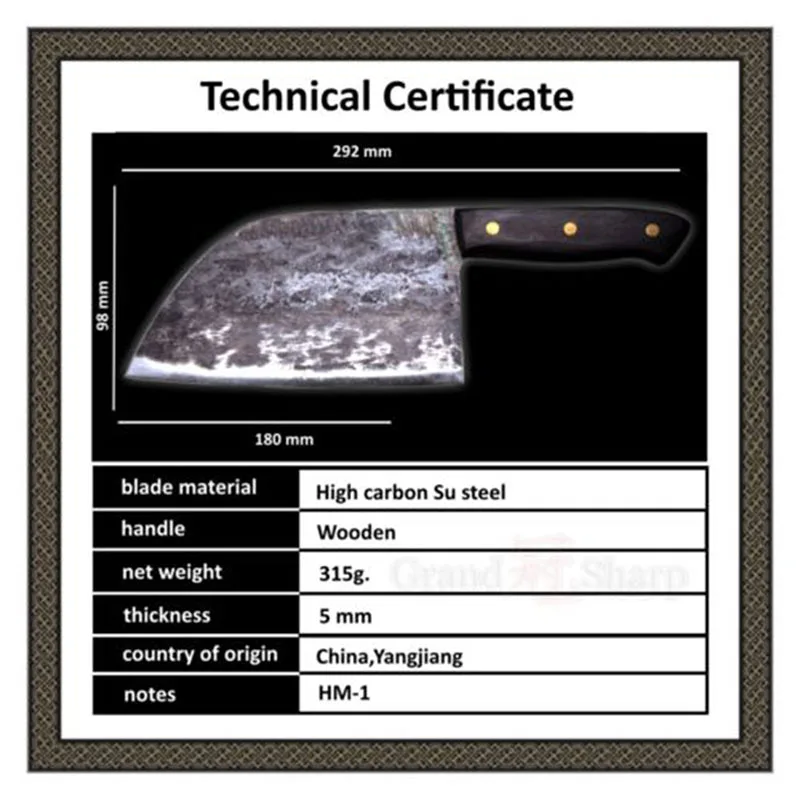GRANDSHARP ручной Кованый шеф-поварский нож, стальной кованый китайский Кливер, Профессиональные Кухонные ножи, нож для нарезка овощей
