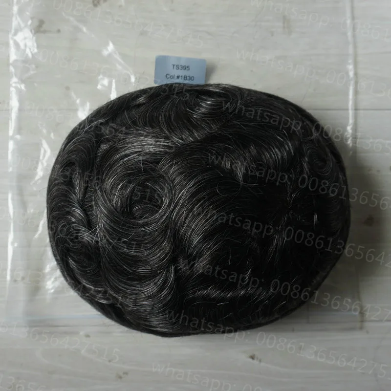 Hstonir волосы remy парик из тонкой кожи для мужчин Натуральные Прямые протезы H080|link| |