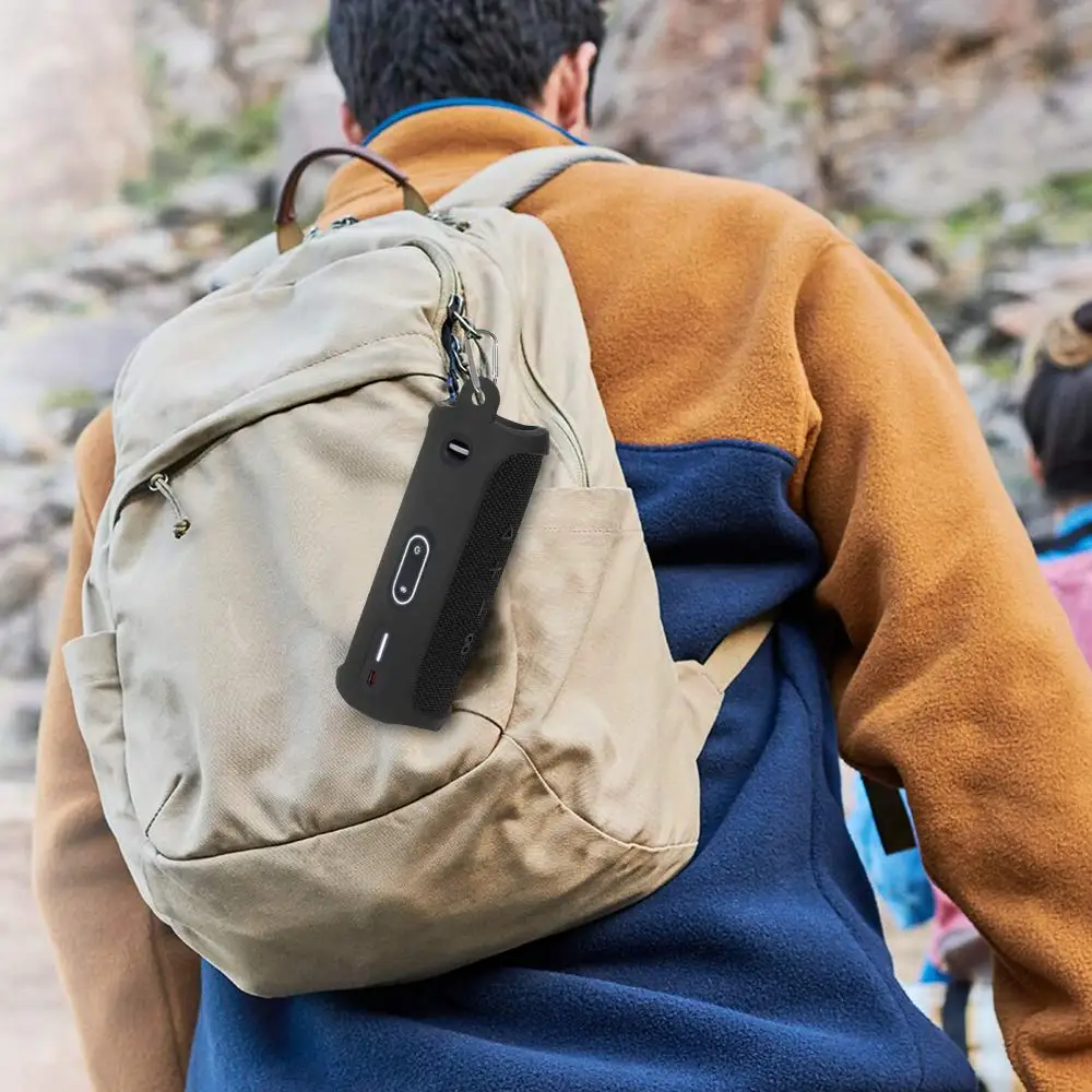 Чехол для JBL FLIP 5 водонепроницаемый портативный bluetooth-динамик прочный силиконовый дополнительный карабин для удобной переноски