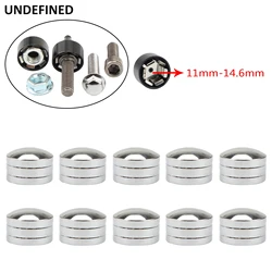 Chrome Motorcycle Head Bolt Cover Screws Topper Caps - CNC Design (11-14.6mm)