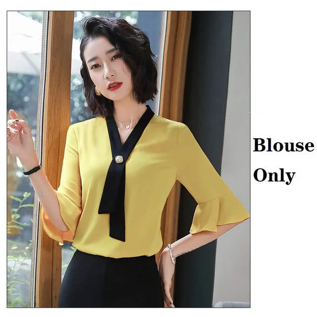 yellow summer blouse