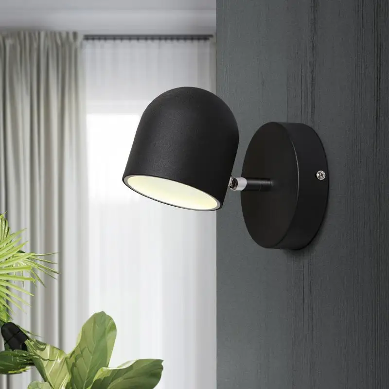 

Modern Iron Wall Lamp creative white Wall Lamps Stair Dining Living Room wall sconce Hotel Bedside Bedroom Corridor Wall Lights