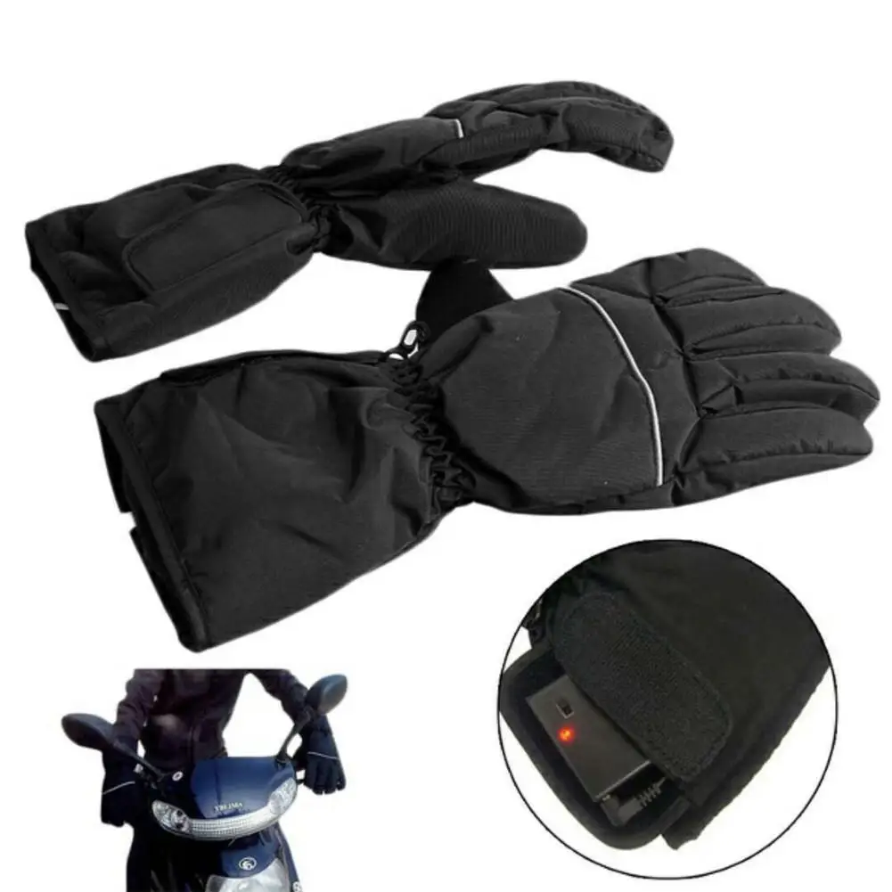 Waterproof Heated Gloves Battery Powered For Motorcycle Hunting Winter Warmer Outdoor Men's Drive Riding Ski Gloves