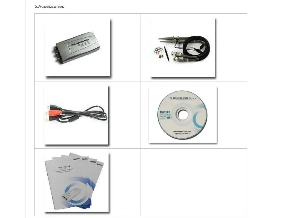 Hantek DSO-2150 2 канала цифровой осциллограф 60 МГц полоса пропускания 2CH PC USB осциллограф 150 MSA/s 23 функции