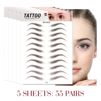 

BANXEER Natural 4D Hair-like Eyebrow Tattoo Sticker 7 Day Long Lasting Eyebrow Waterproof Makeup Eye Brow Stickers Cosmetics