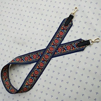 

Belts Shoulder Bag Strap Wide RFID Blocking Ethnic Style Handbag Fabala Ribbon Not Adjustable Crossbody Parts Bag Accessory