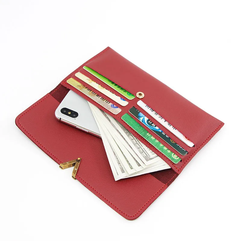 Новинка модный длинный женский кошелек из искусственной кожи клатч лучший для