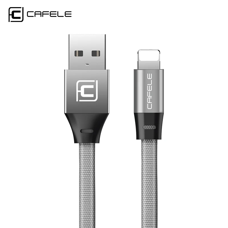 CAFELE USB кабель для iPhone 11 Pro Max XR XS Max X 8 7 6 Plus 5S телефонный кабель usb зарядный провод для iPhone Синхронизация данных цинковый сплав