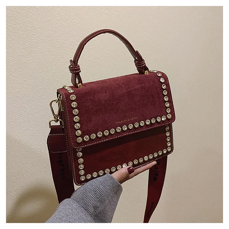 Винтажная модная маленькая квадратная сумка через плечо качественная матовая